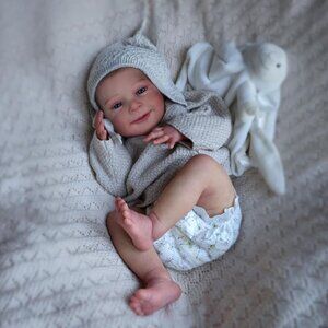 🆕Kids Realistic Reborn Baby Boy 18 Inch Newborn with Soft Cloth Body Baby Dolls